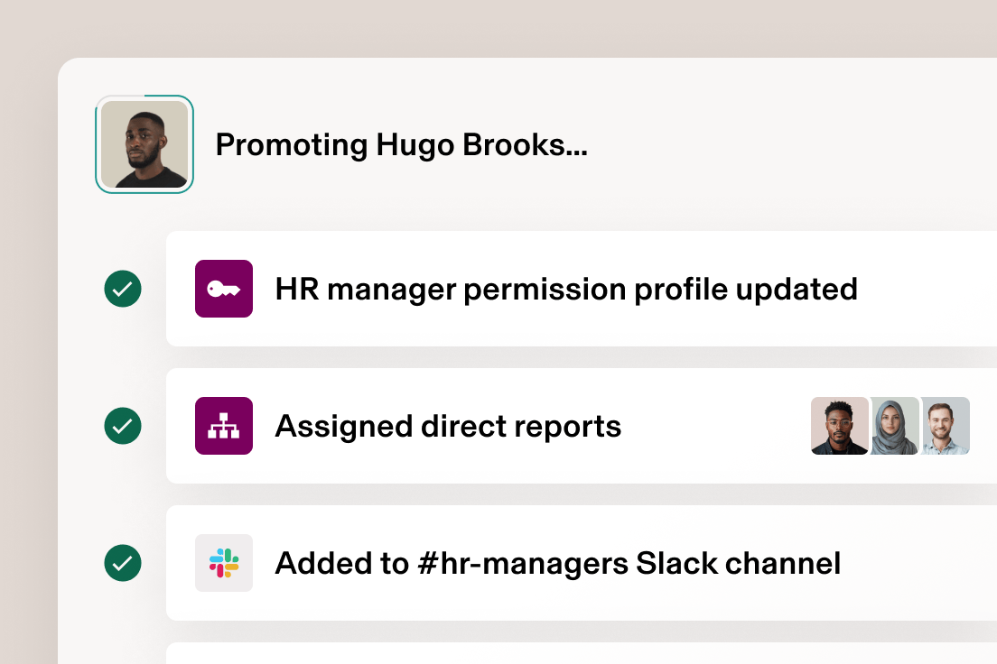 List of action items to complete when promoting an employee
