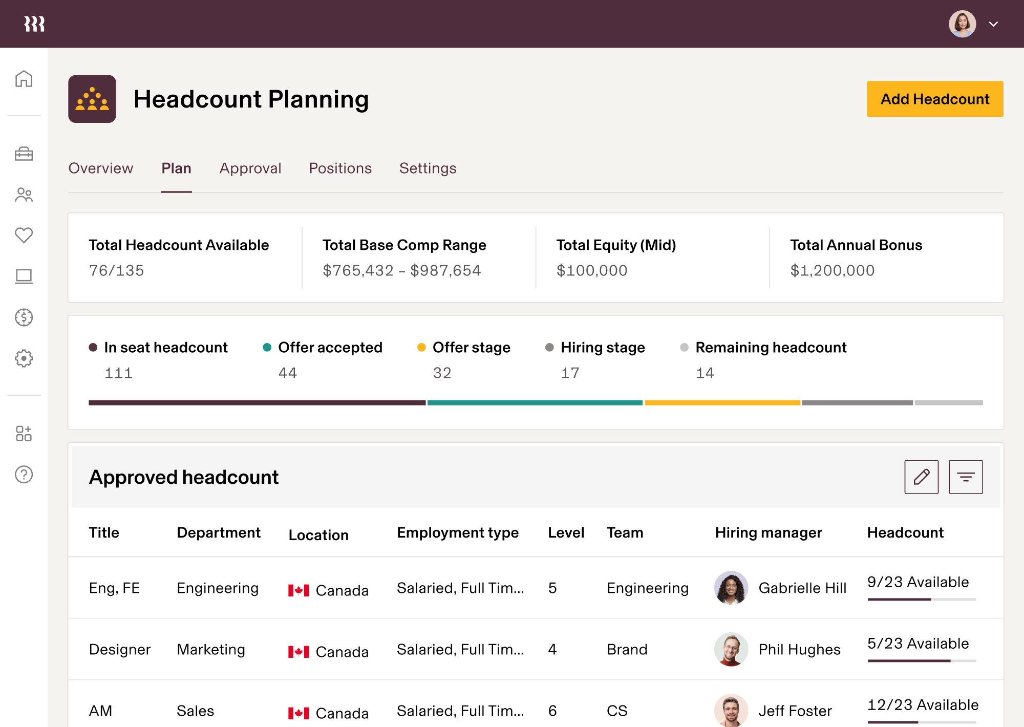 Headcount Planning Tablet UI - Plan enUS