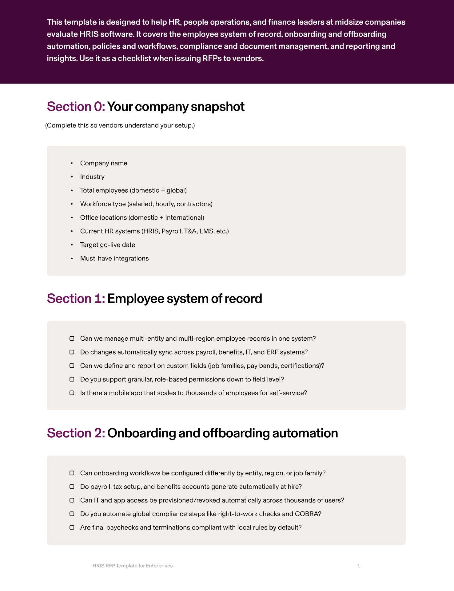 Preview of Rippling's Download our comprehensive HRIS RFP Template for Enterprises.