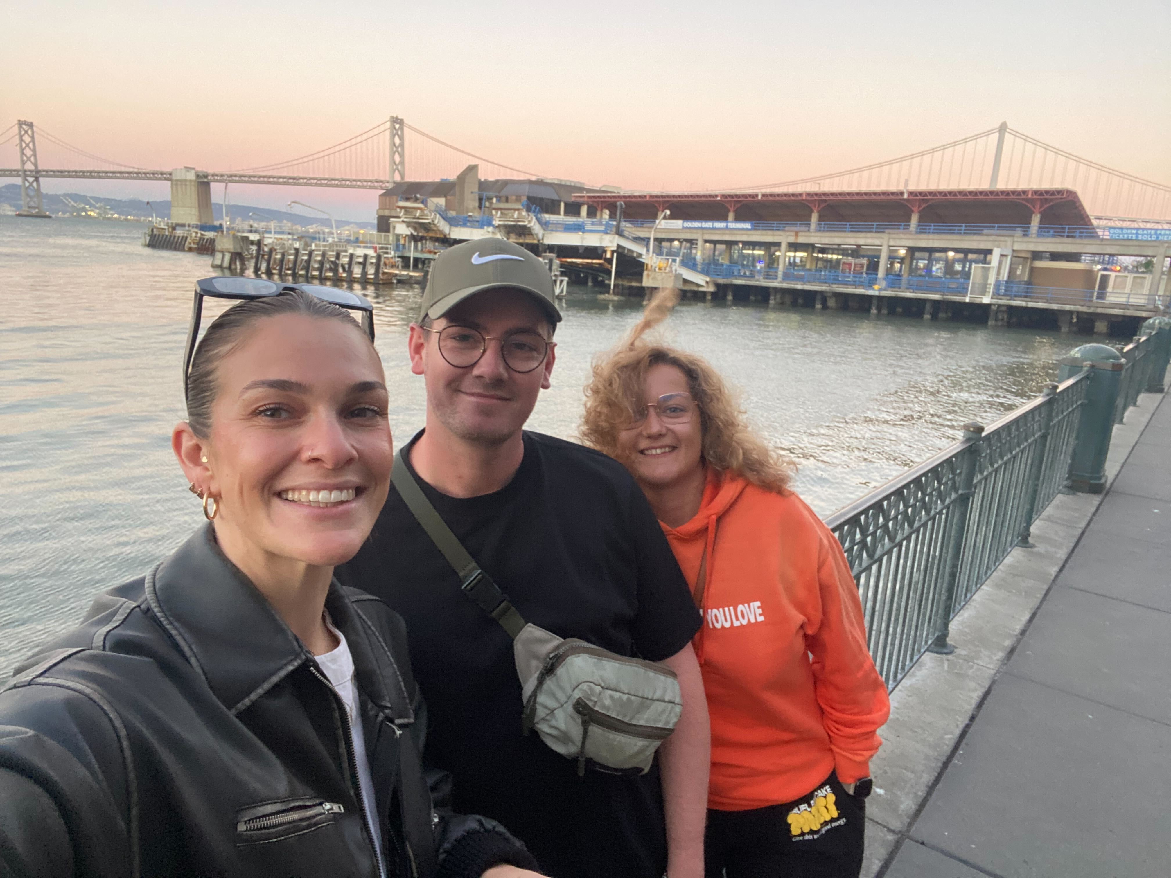 Maeve with two other people in San Francisco.