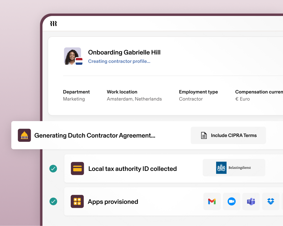 Globale Auftragnehmer – Vertrag mit niederländischem Freelancer