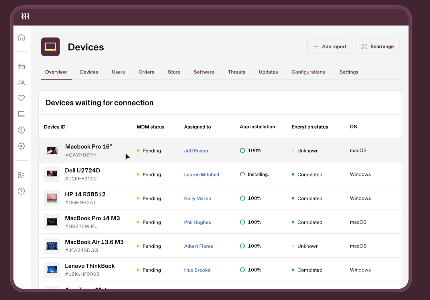 Rippling Device Management Screenshot