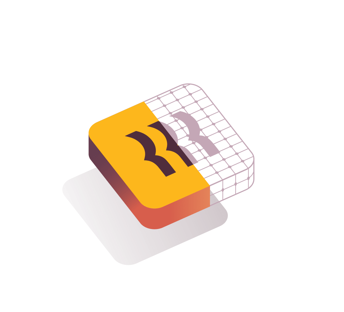 Graphic illustration of the Rippling logo cut in half, with one side looking like a sketch or blueprint and the other side looking normal