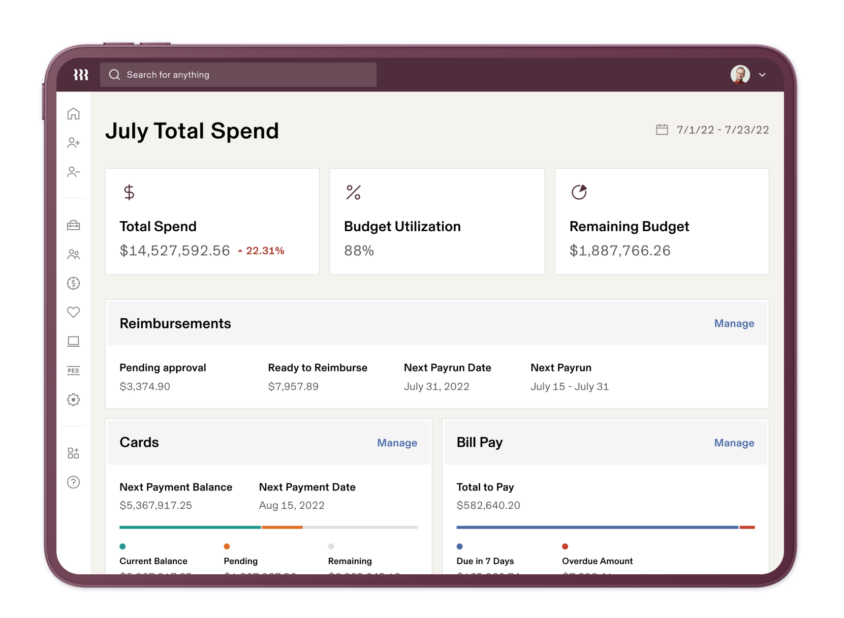 Spend - Controller View