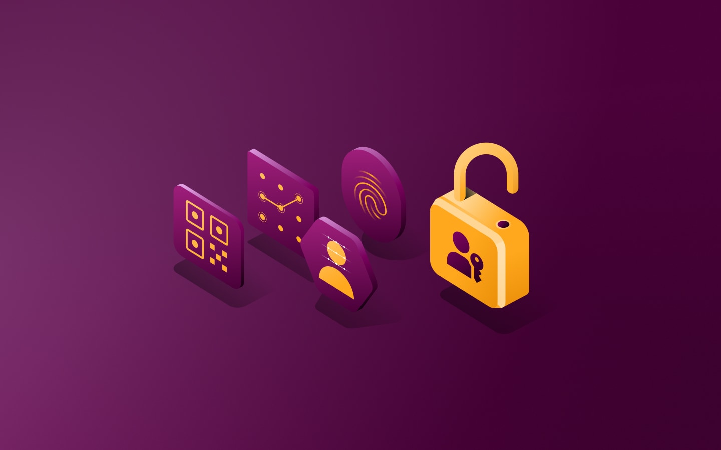 Graphic illustration of a checklist with icons depicting a padlock and a shield with a checkmark