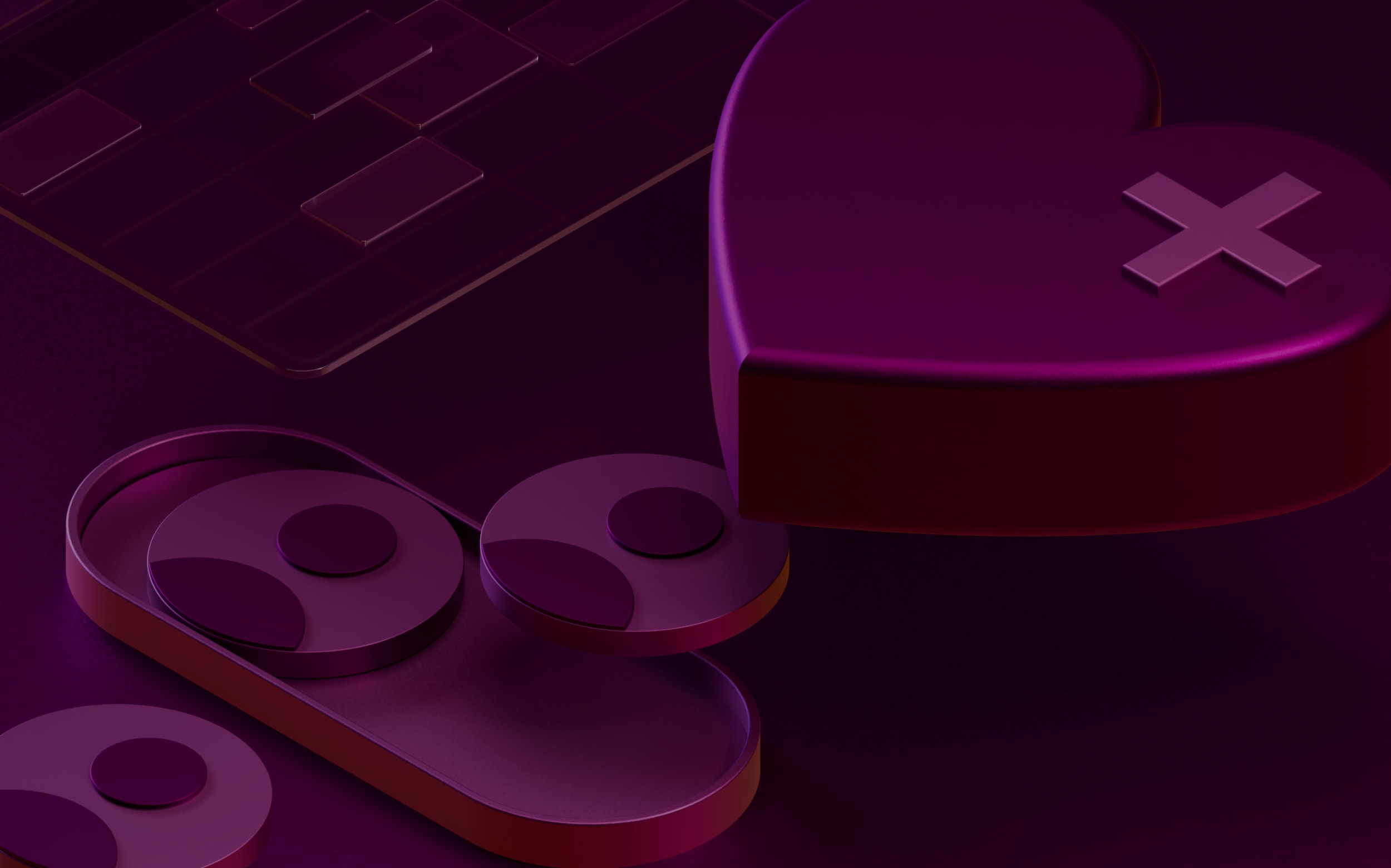 A banner graphic with an illustration of an oversized heart icon from the Rippling HCM product