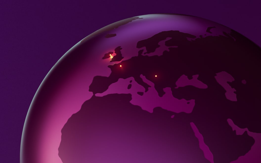 Graphic illustration of a globe