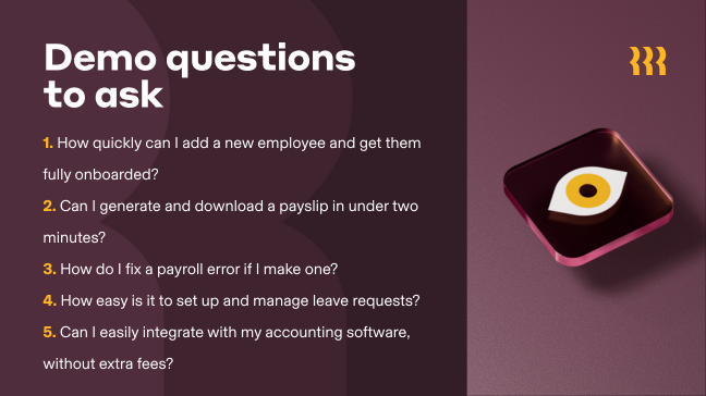HR software demo questions to ask