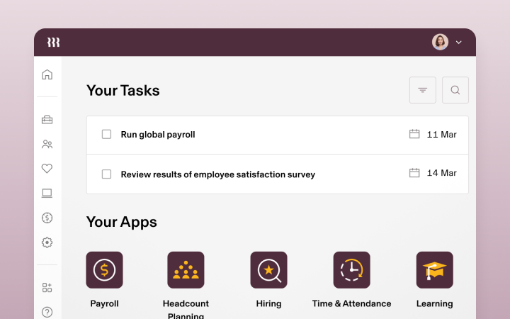 Screenshot of Your Tasks section in Rippling