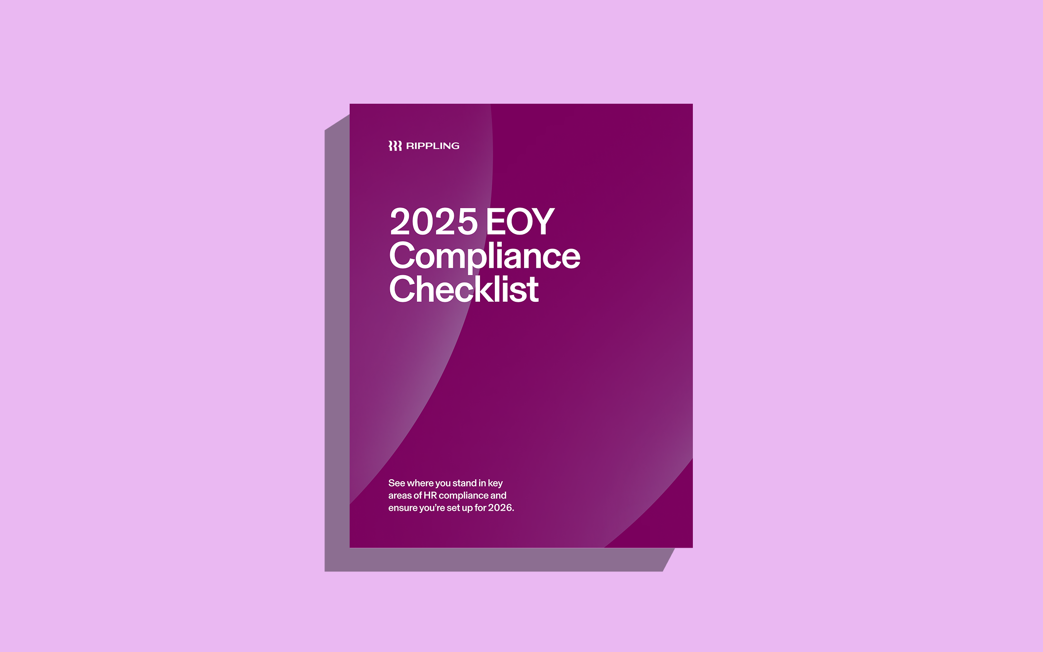 Whitepage cover with copy that says, "2025 EOY Compliance Checklist."