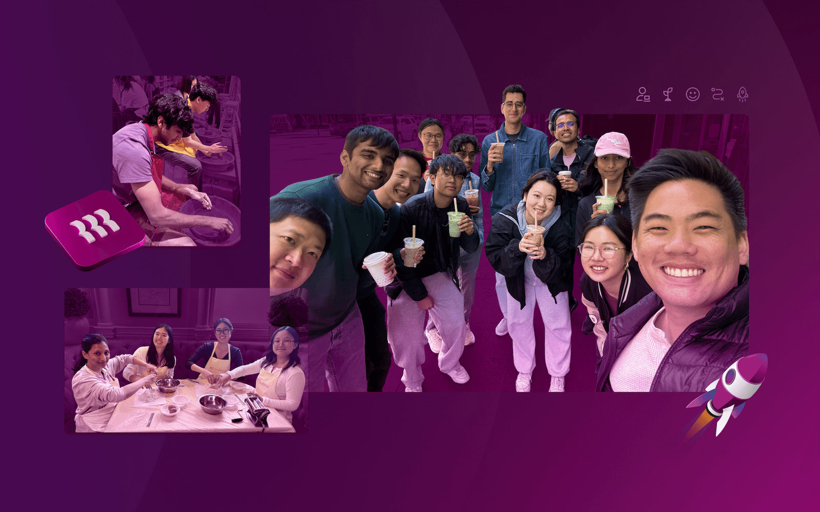 Hero image featuring pictures of Rippling interns for Why Rippling is doubling it's 2026 internship program.