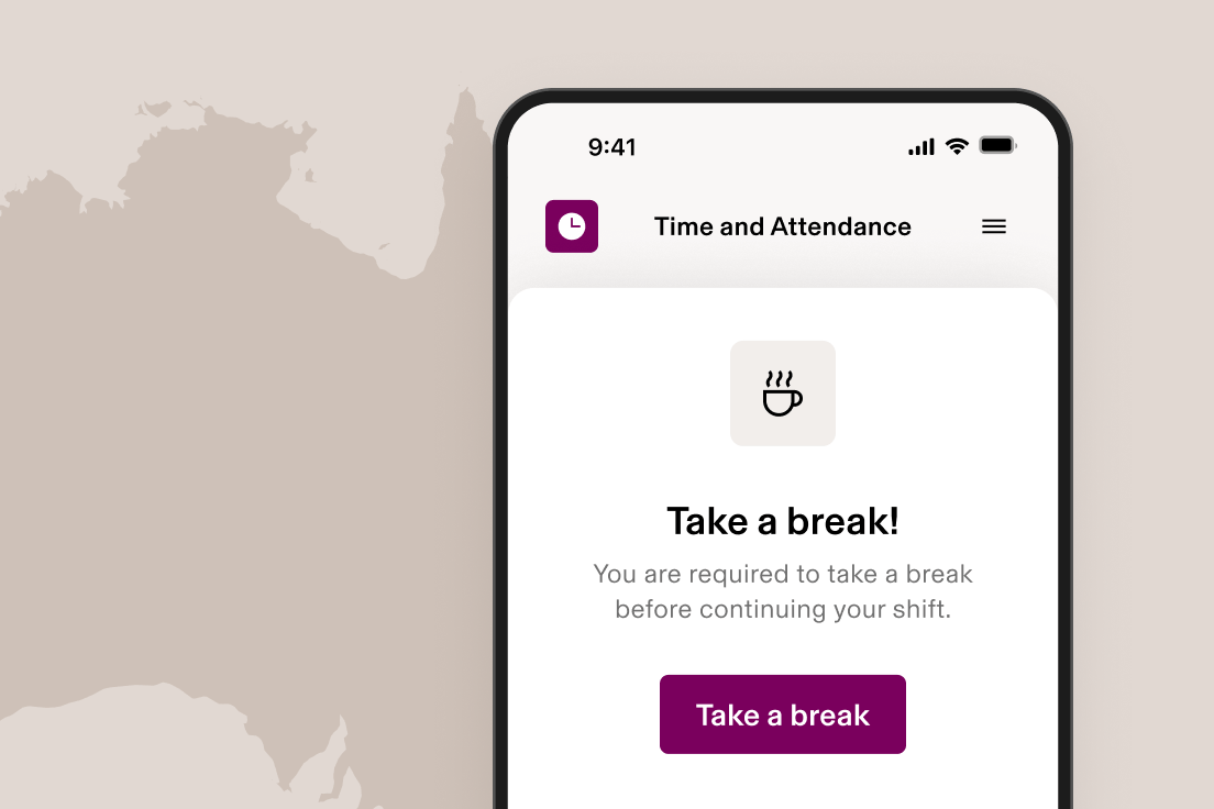Time & Attendance - Take a break