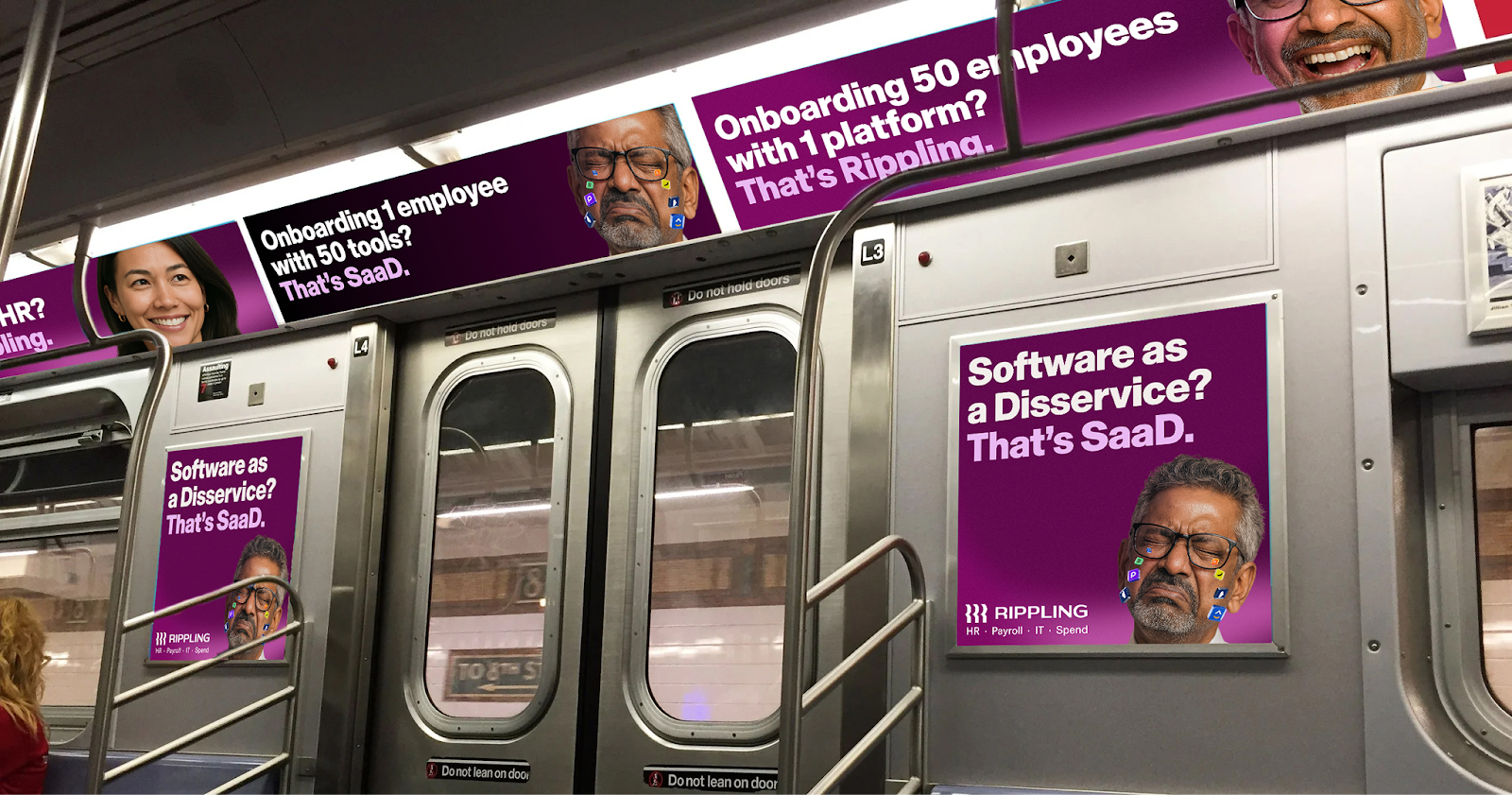 Subway ad SaaD Rippling