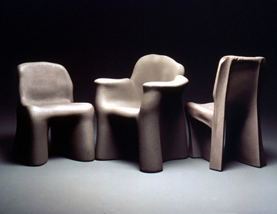Dalila Chair, 1980, Molded rigid polyurethane, epoxy resin finish
