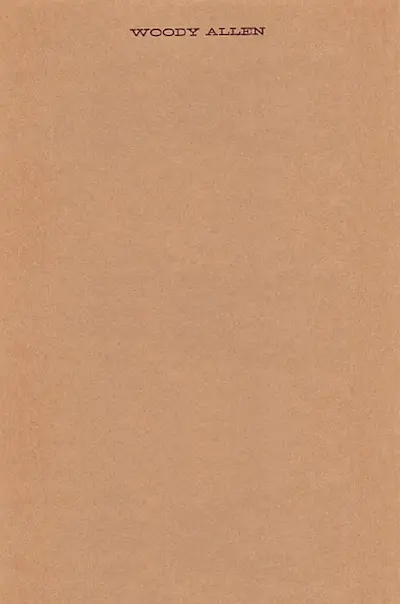 Stationery for Woody Allen