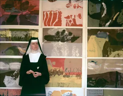 Corita, Los Angeles, 1965. Courtesy of the Corita Art Center.
