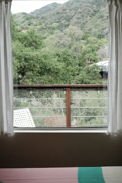 View from the primary bedroom into the canyon