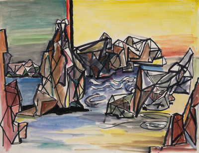 Sea Ranch, 1980 Ink and watercolor on paper