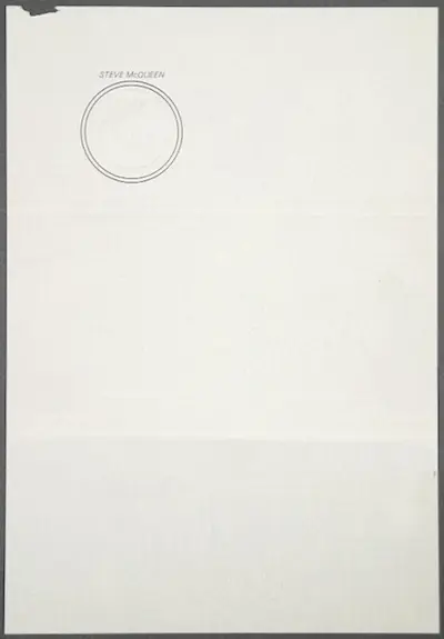 Stationery for Steve McQueen