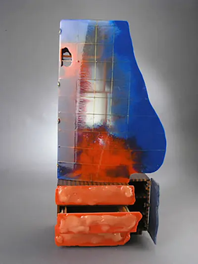 Nose Cabinet, 2001, Resin and wood