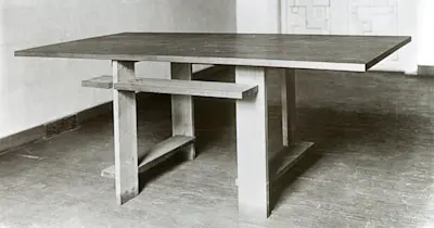 Josef Albers, Conference table in the anteroom to Walter Gropius's office, Bauhaus Weimar, 1923