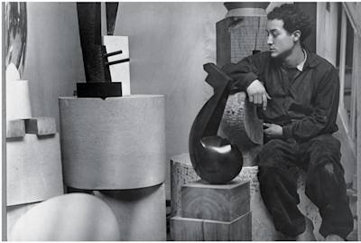 Japanese-American sculptor Isamu Noguchi, who apprenticed for Brancusi at Ronsin), 1927 (copyright Archives of the Isamu Noguchi Foundation and Garden Museum)