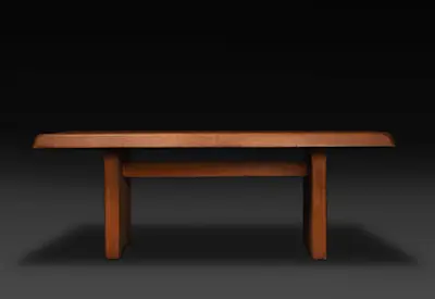 T14 table. elm, c. 1960 by Pierre Chapo