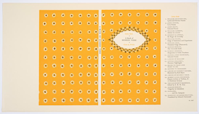 Book cover for ‘A Book of Modern Verse’, Edin Marx, 1939