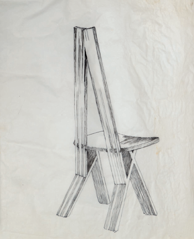 S45A chair elm, c. 1979