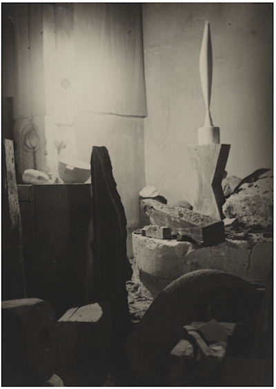 “Untitled (View of the Studio with Bird in Space), Constantin Brancusi, 1923, via MoMA