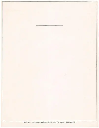 Stationery for Saul Bass