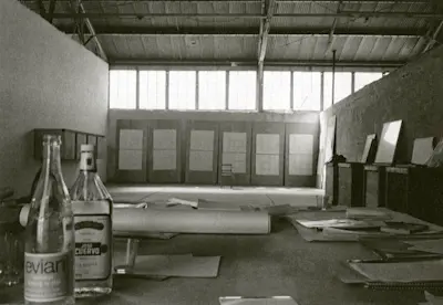 View of studio, now second library. Photo 1977.