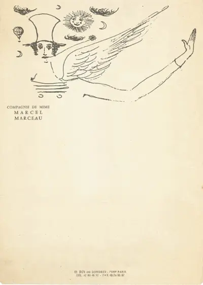 Stationery for Marcel Marceau