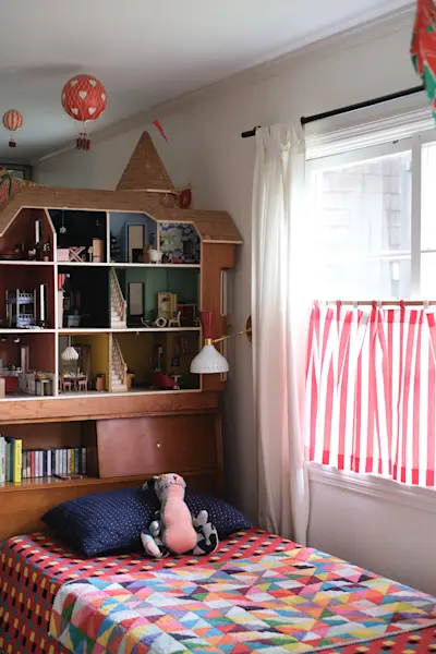 Kerry's handmade quilt, Gregory Parkinson Assamese Blanket, and Mina Perhonen Rabbit