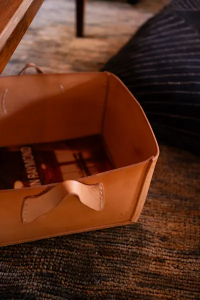 Leather Bin by Andrew McAteer