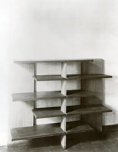 Josef Albers, Bookshelf in the anteroom to Walter Gropius's office, Bauhaus Weimar, 1923