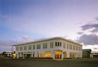 Print Building. Facade from South Highland Avenue.