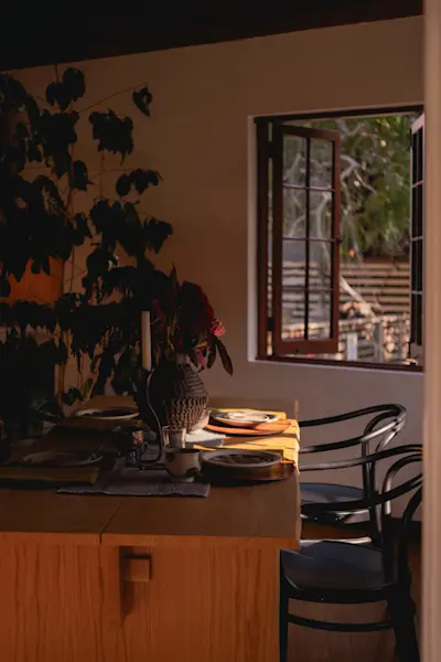 Setting the table on a Friday evening