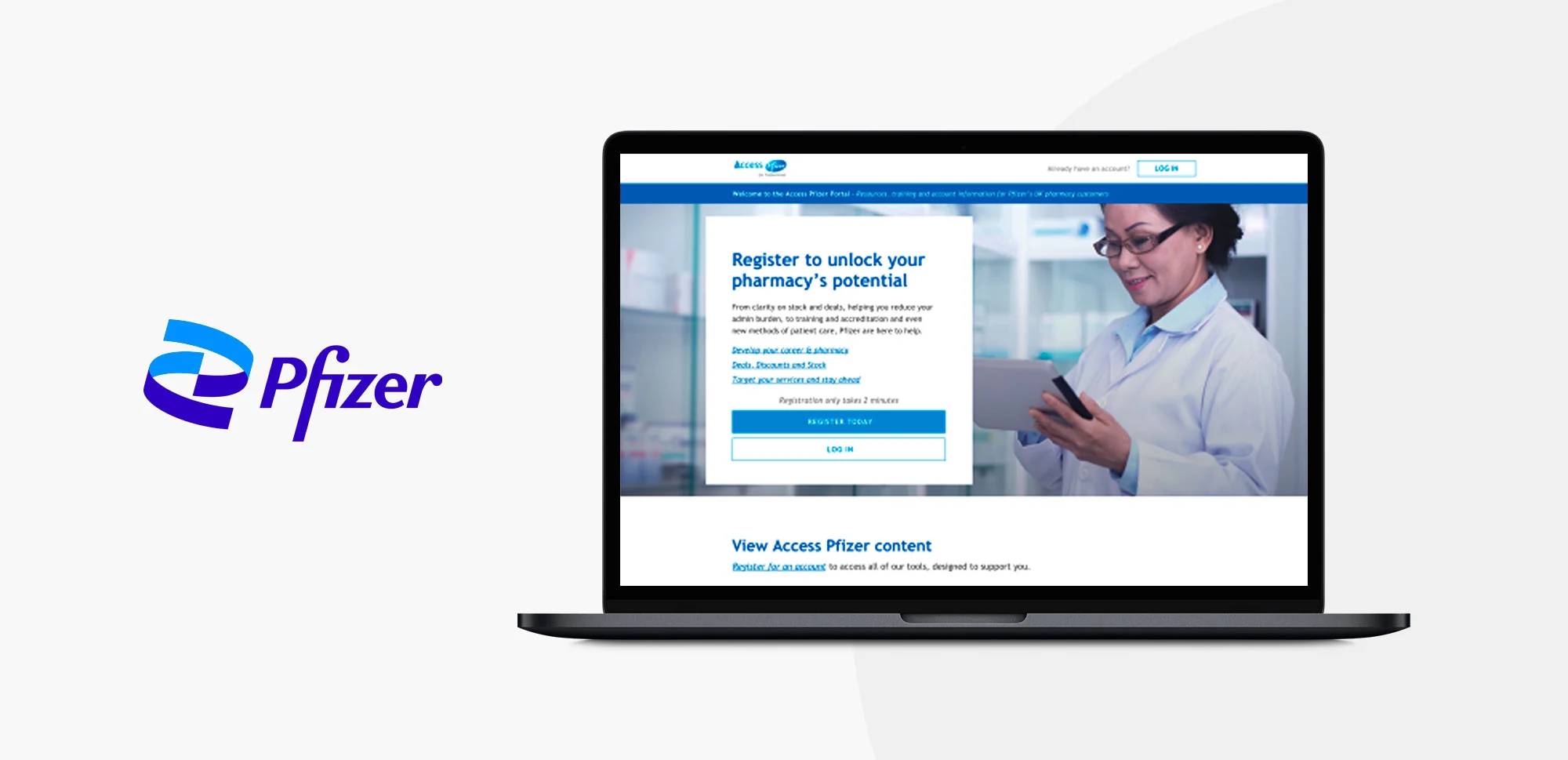 Pfizer screenshot