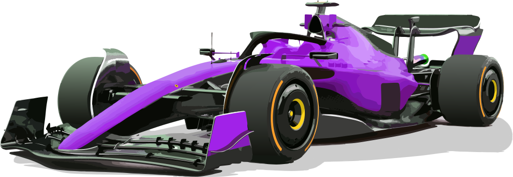 Voiture de formule violette