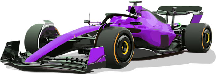 Voiture de formule violette