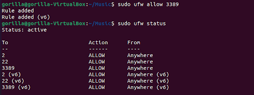 Sudo UFW