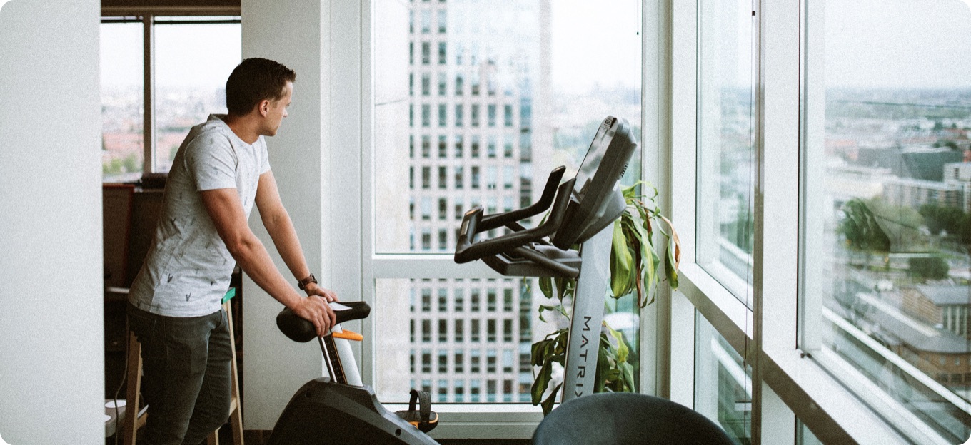 Virtuagym's office in the Netherlands not only features a great view, it also houses the equipment they use to ensure their software works seamlessly with physical products.