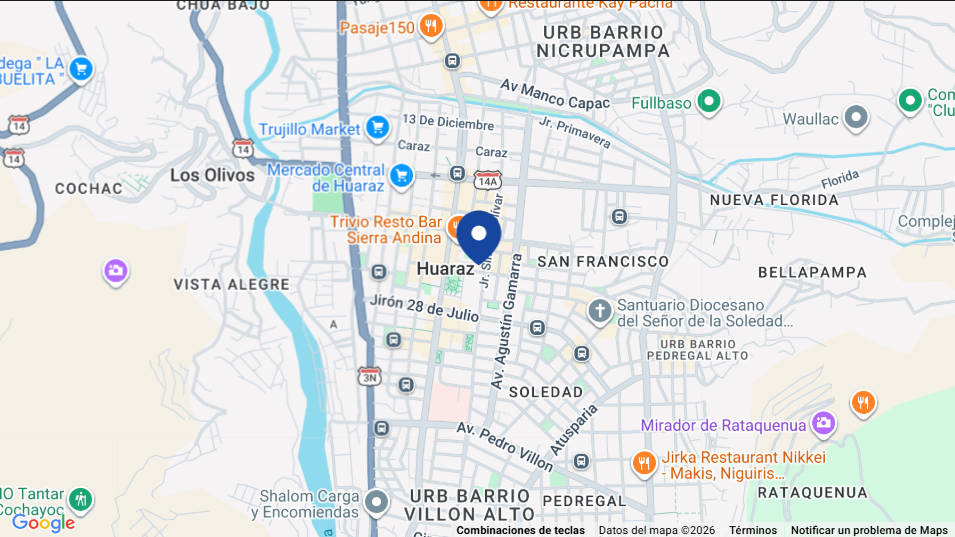 mapa huaraz
