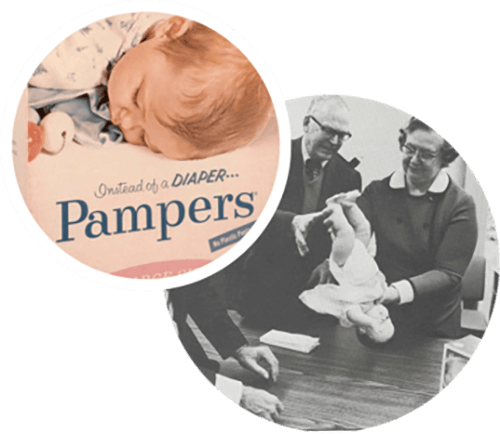  Pampers 於 1961 年推出 Pampers