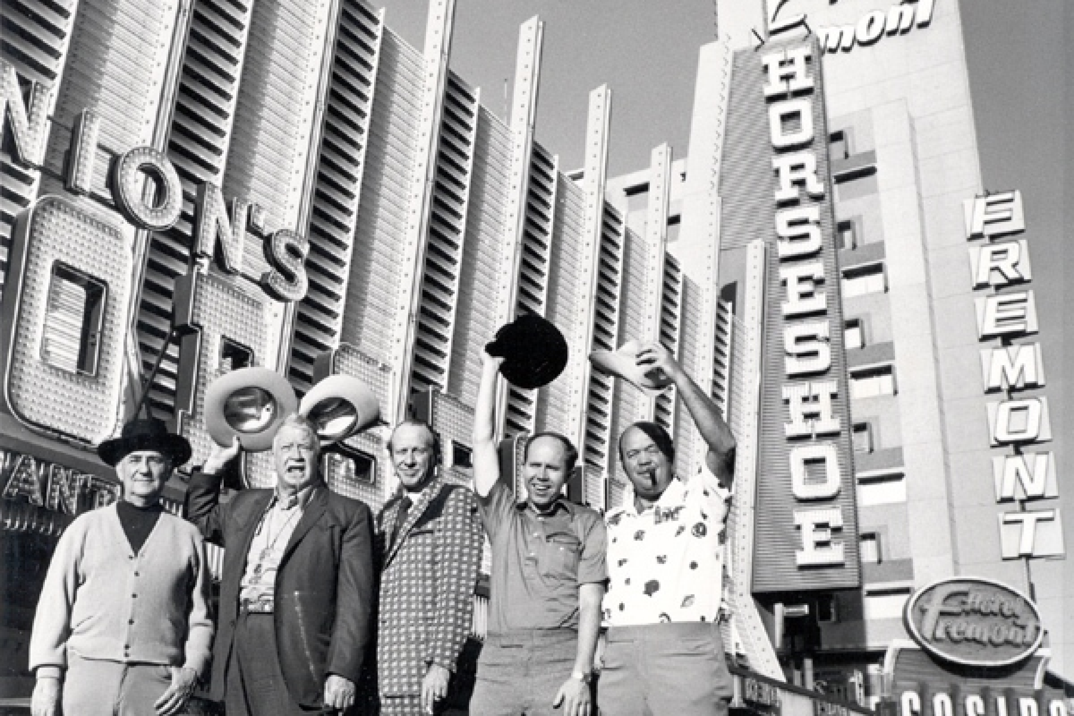 Johnny Moss, Chris Wills, Amarillo Slim Preston, Jack Binion and Walter 'Puggy' Pearson