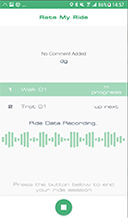 Avansce Synchronicity mobile app Rate My Ride page