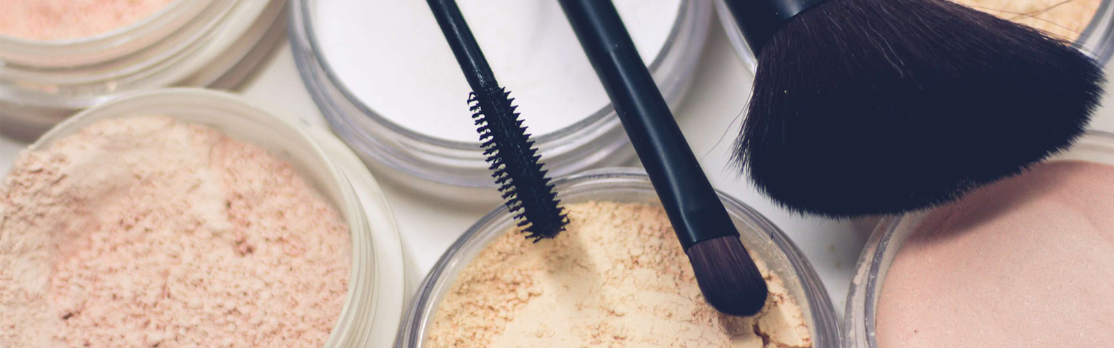 A series of makeups and brushes