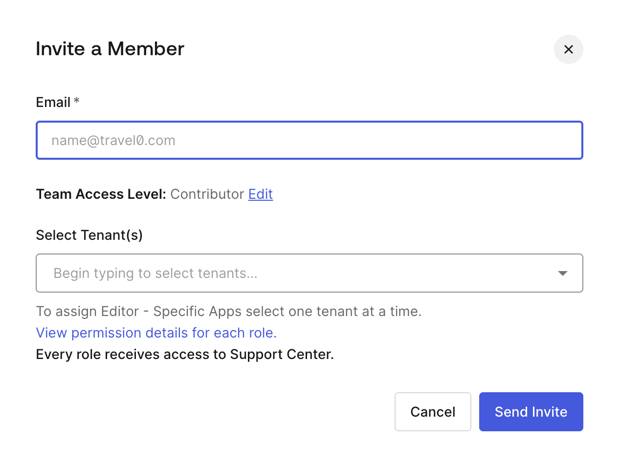 Pre-assign Tenant Access