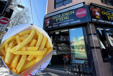 Golden chips from Golden Pide in Surry Hills. Image: City of Sydney / Abril Felman
